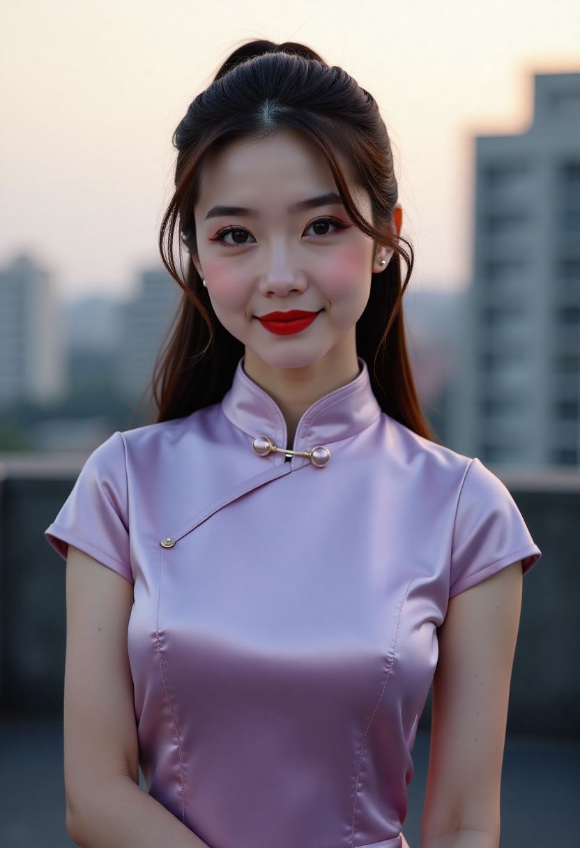 舞台上的女歌手背对聚光灯演唱